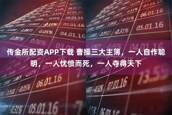 传金所配资APP下载 曹操三大主簿,一人自作聪明,一人忧愤而死,一人夺得天下