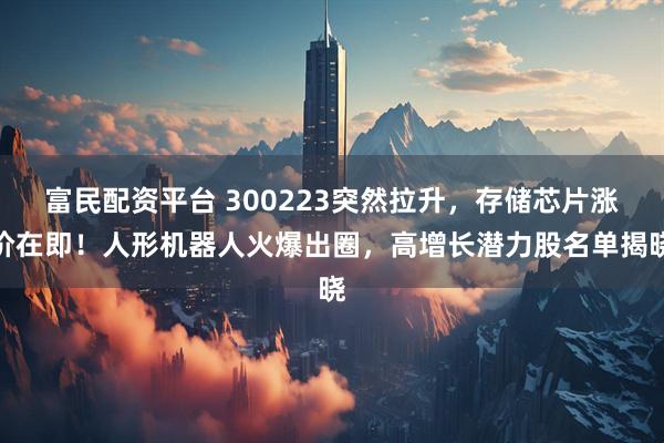 富民配资平台 300223突然拉升，存储芯片涨价在即！人形机器人火爆出圈，高增长潜力股名单揭晓