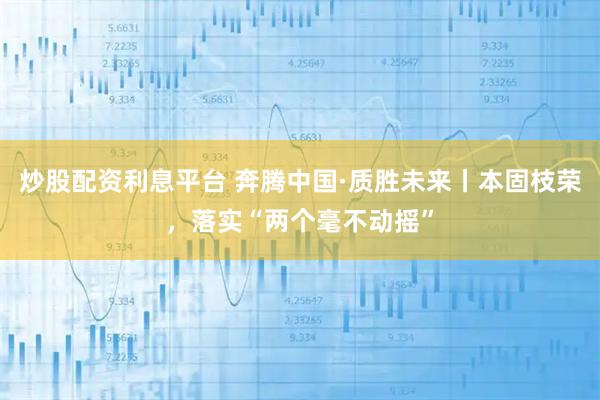 炒股配资利息平台 奔腾中国·质胜未来丨本固枝荣,落实“两个毫不动摇”